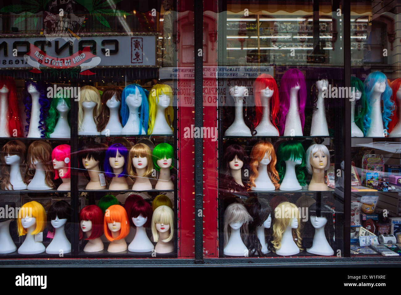 Wig shop hi-res stock photography and images - Alamy