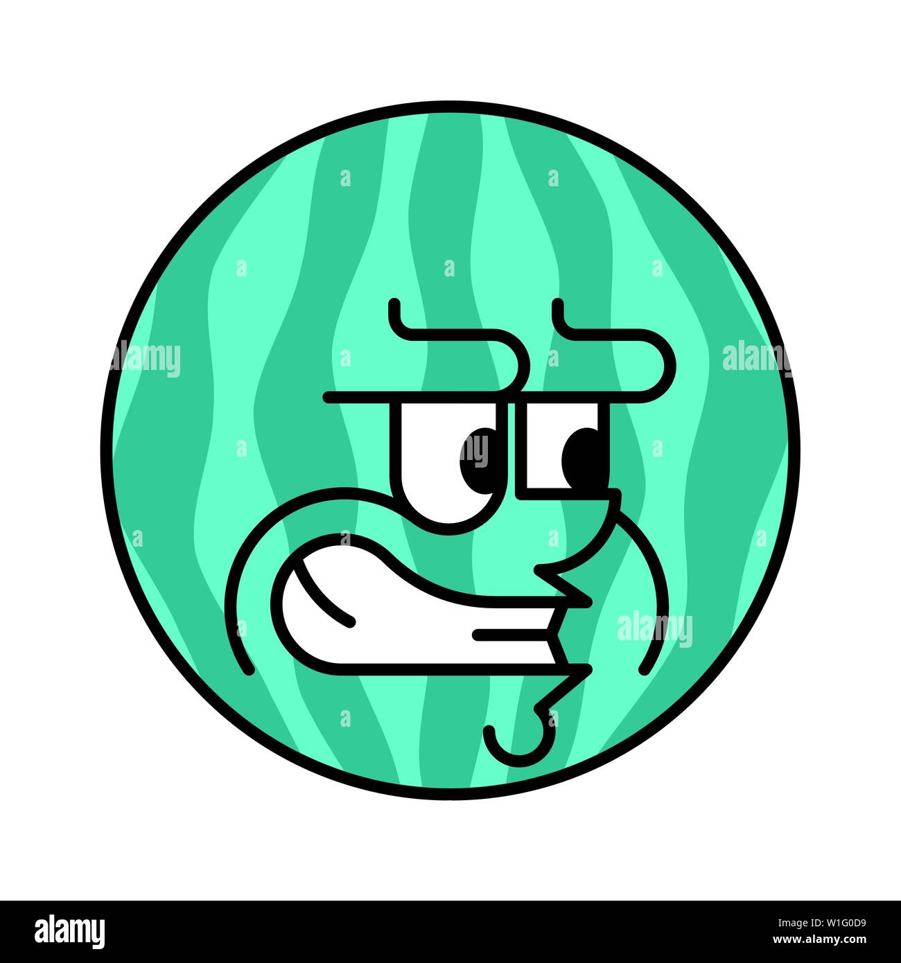 Angry Watermelon. Evil melon isolated. fruit Vector illustration Stock Vector Image & Art Alamy