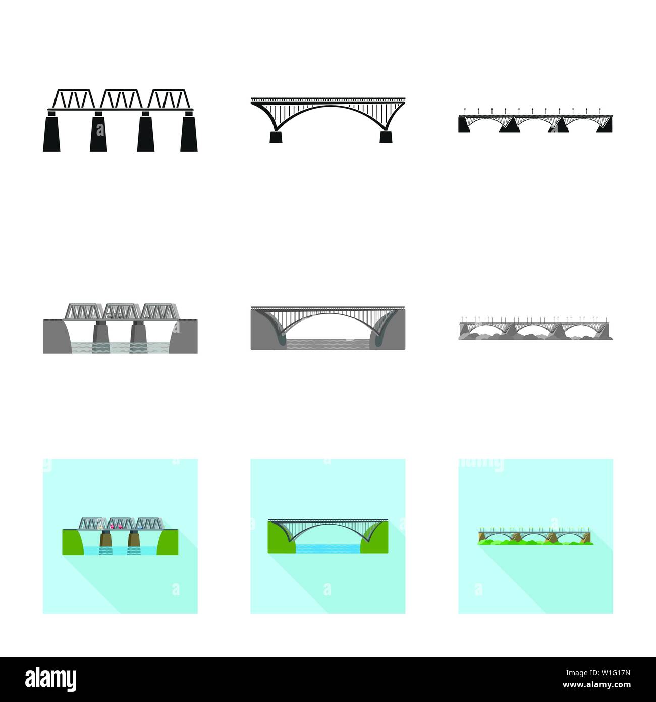 Vector design of connection and design icon. Set of connection and side ...