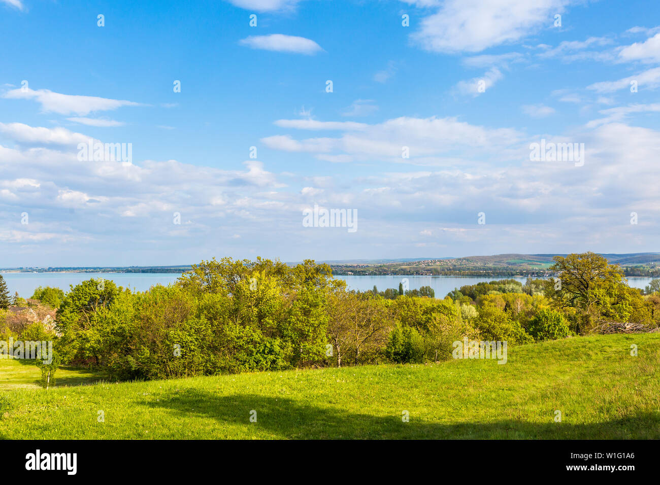 Beautiful Hungarian countryside views at Lake Balaton, Hungary Stock Photo