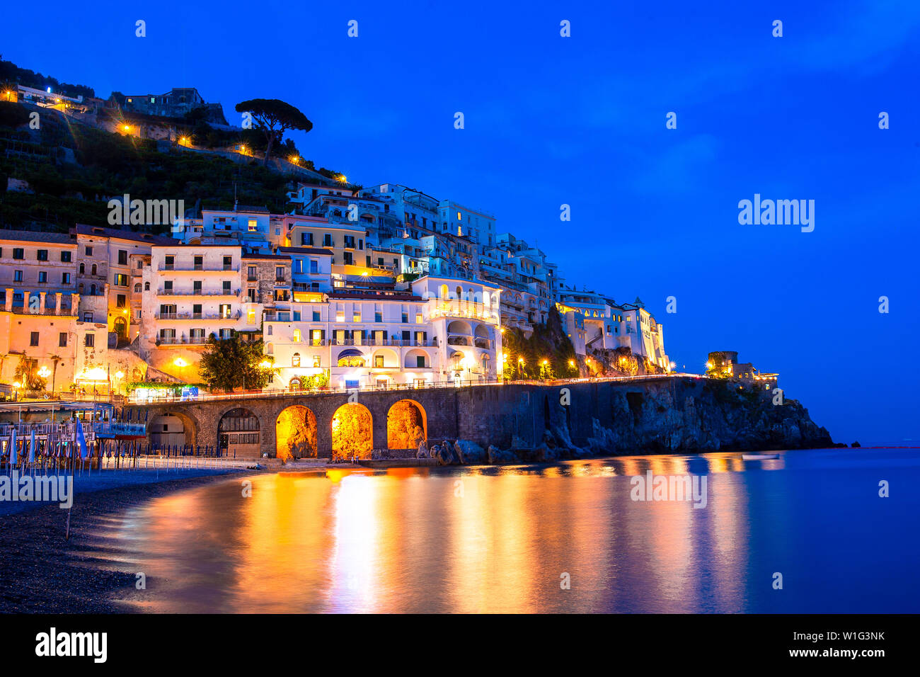 Beautiful coastal towns of Italy scenic Amalfi in Amalfi coast Stock
