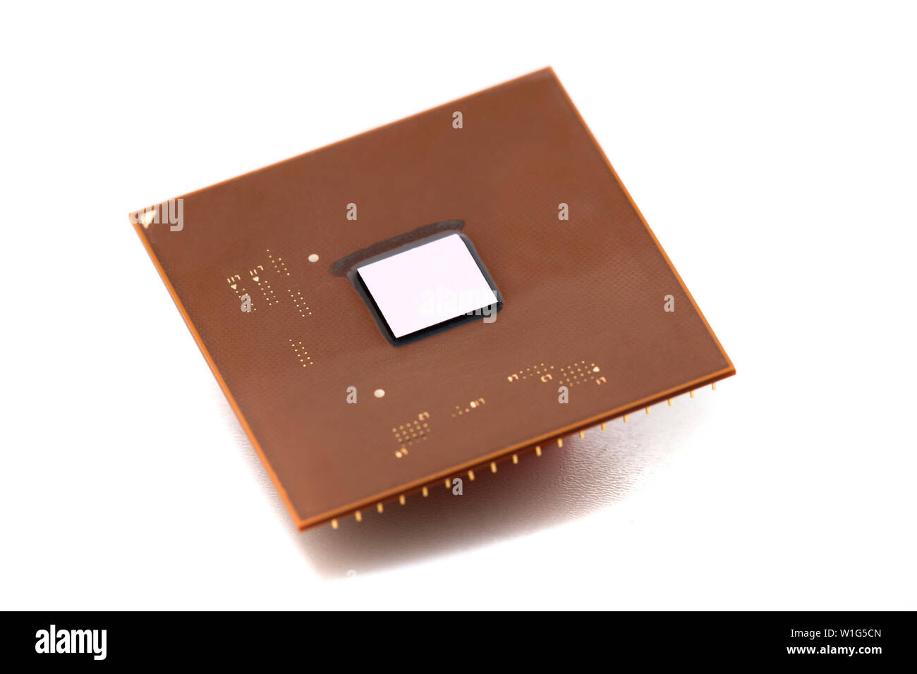 Close up view of a computer cpu (central processing unit) chip Stock ...