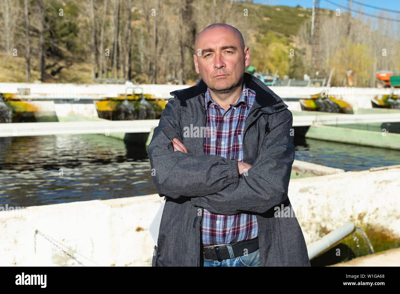 Portrait bald fisherman bald hi-res stock photography and images - Alamy