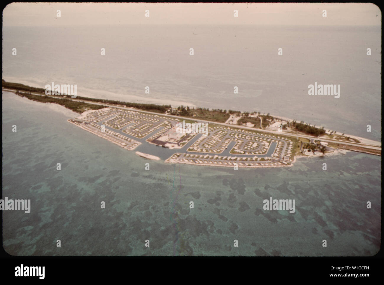 MARINA AND TRAVEL TRAILER PARK AT LONG KEY. A TYPICAL EXAMPLE OF LAND