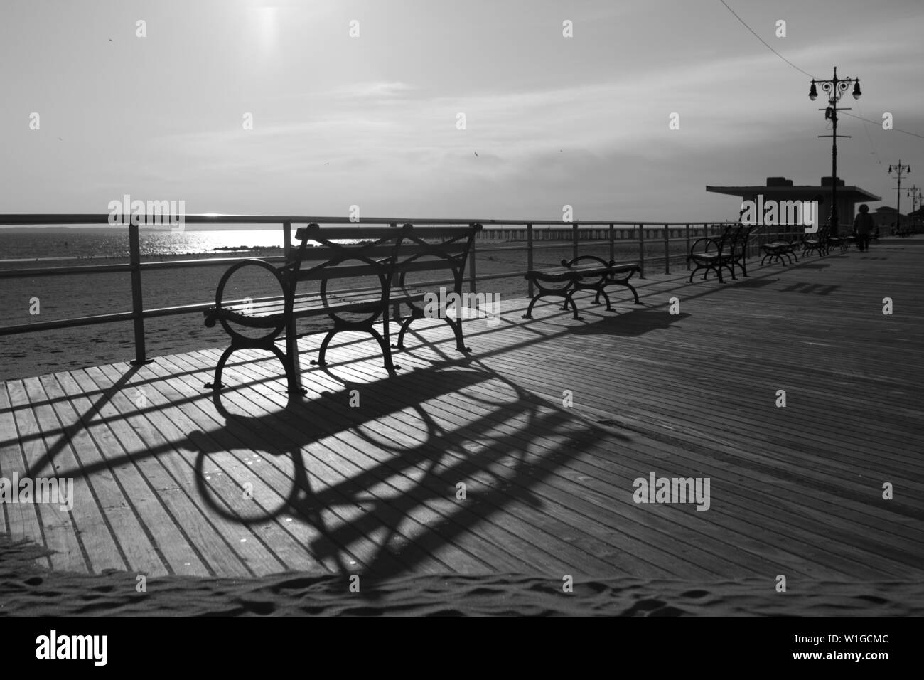 seashore pier sea ocean beach Stock Photo Alamy