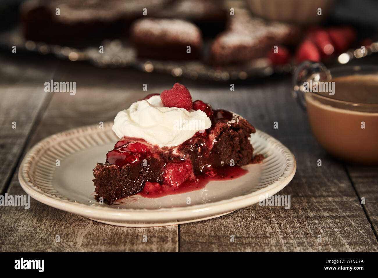 Flourless Chocolate Cake Stock Photo