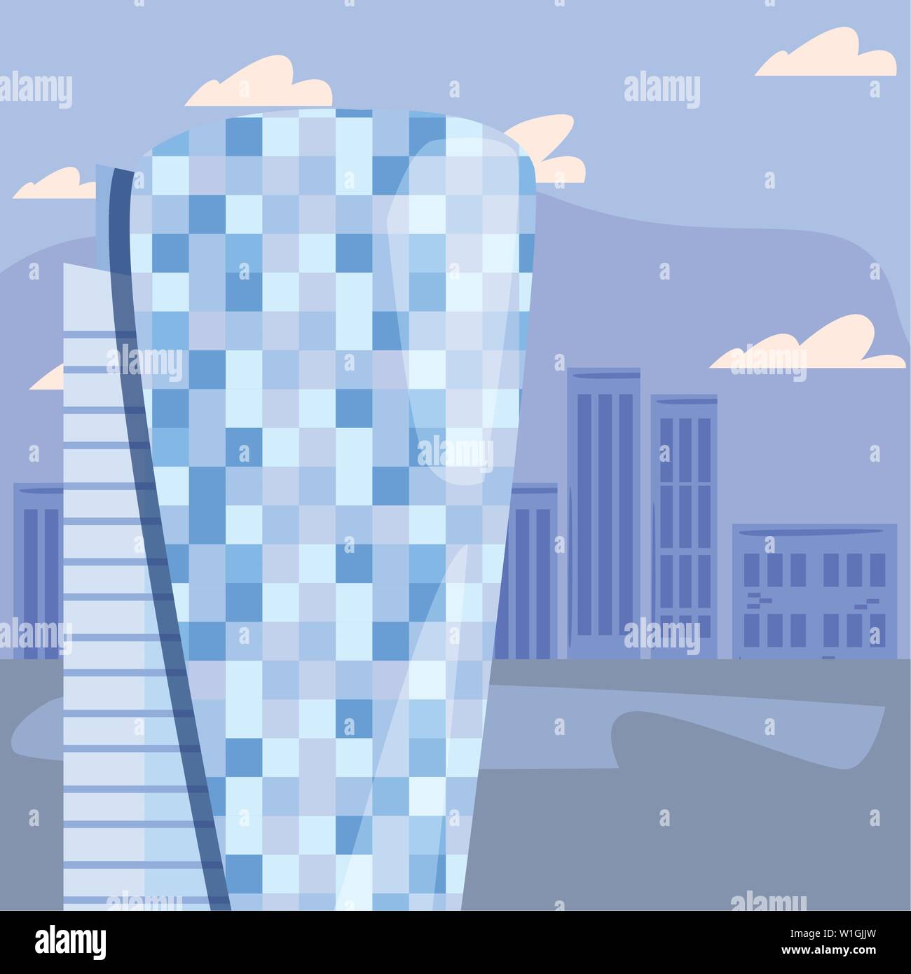 skyscraper urban city sky background vector illustration Stock Vector ...