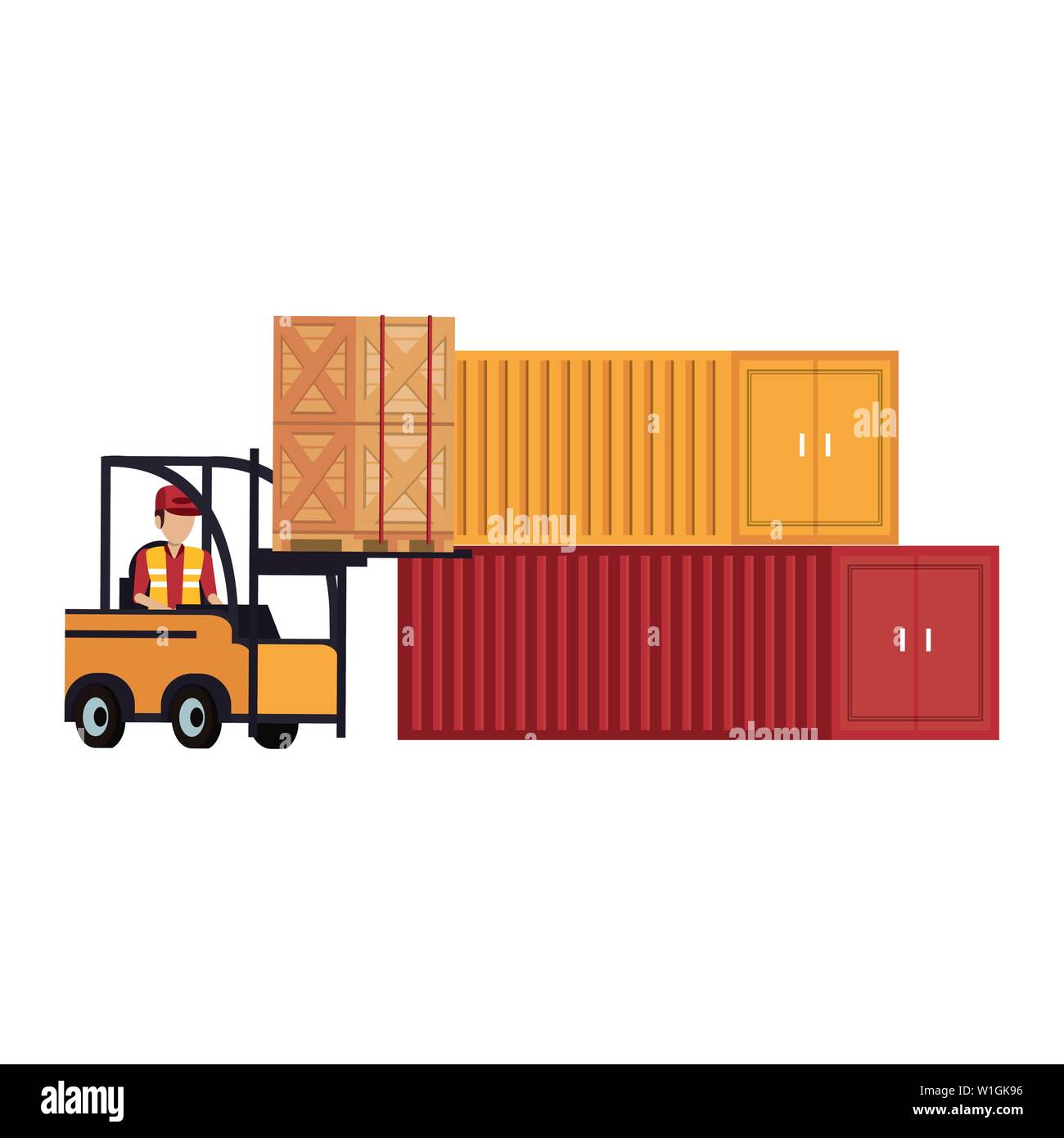 Warehouse worker logistics job concept Stock Vector Image & Art - Alamy