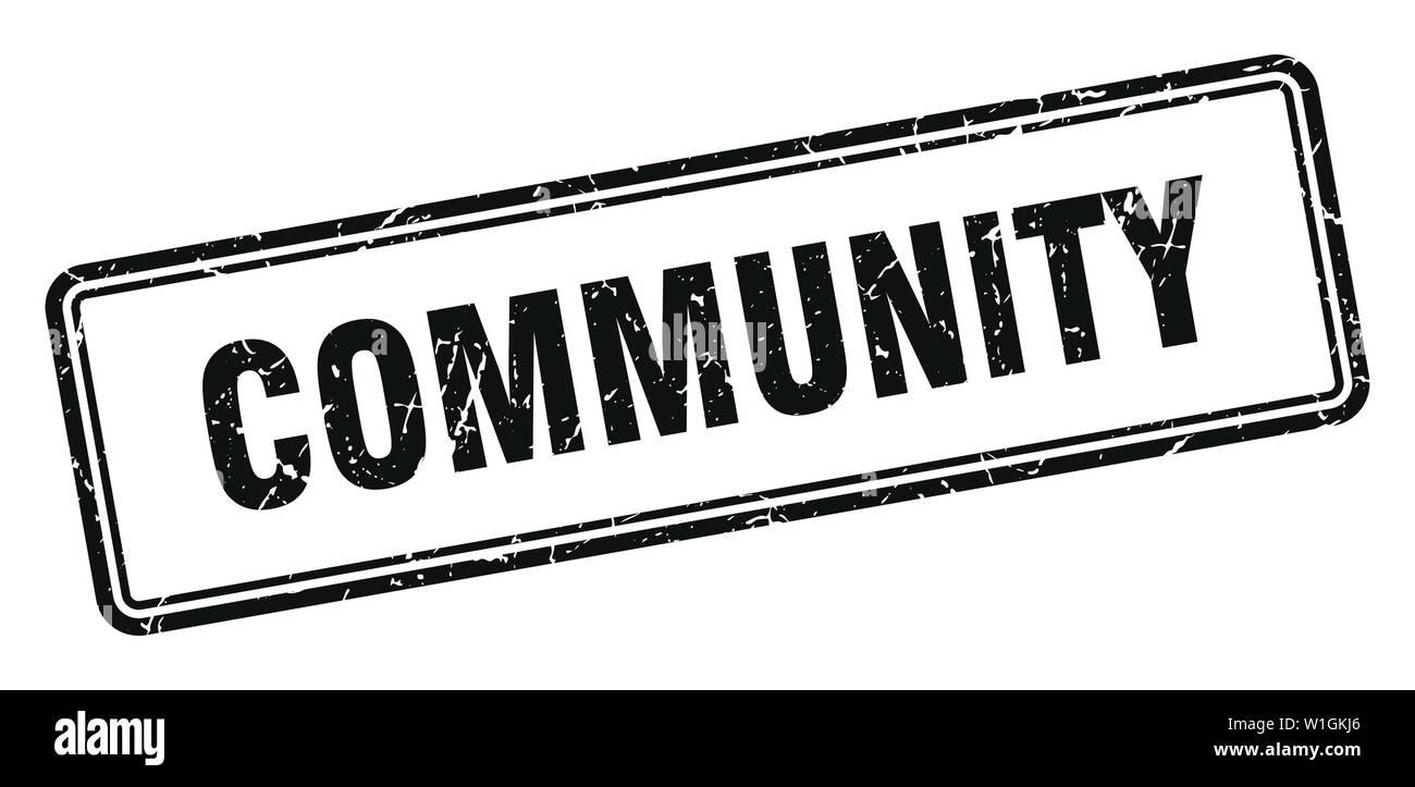 community stamp. community square grunge sign. community Stock Vector ...