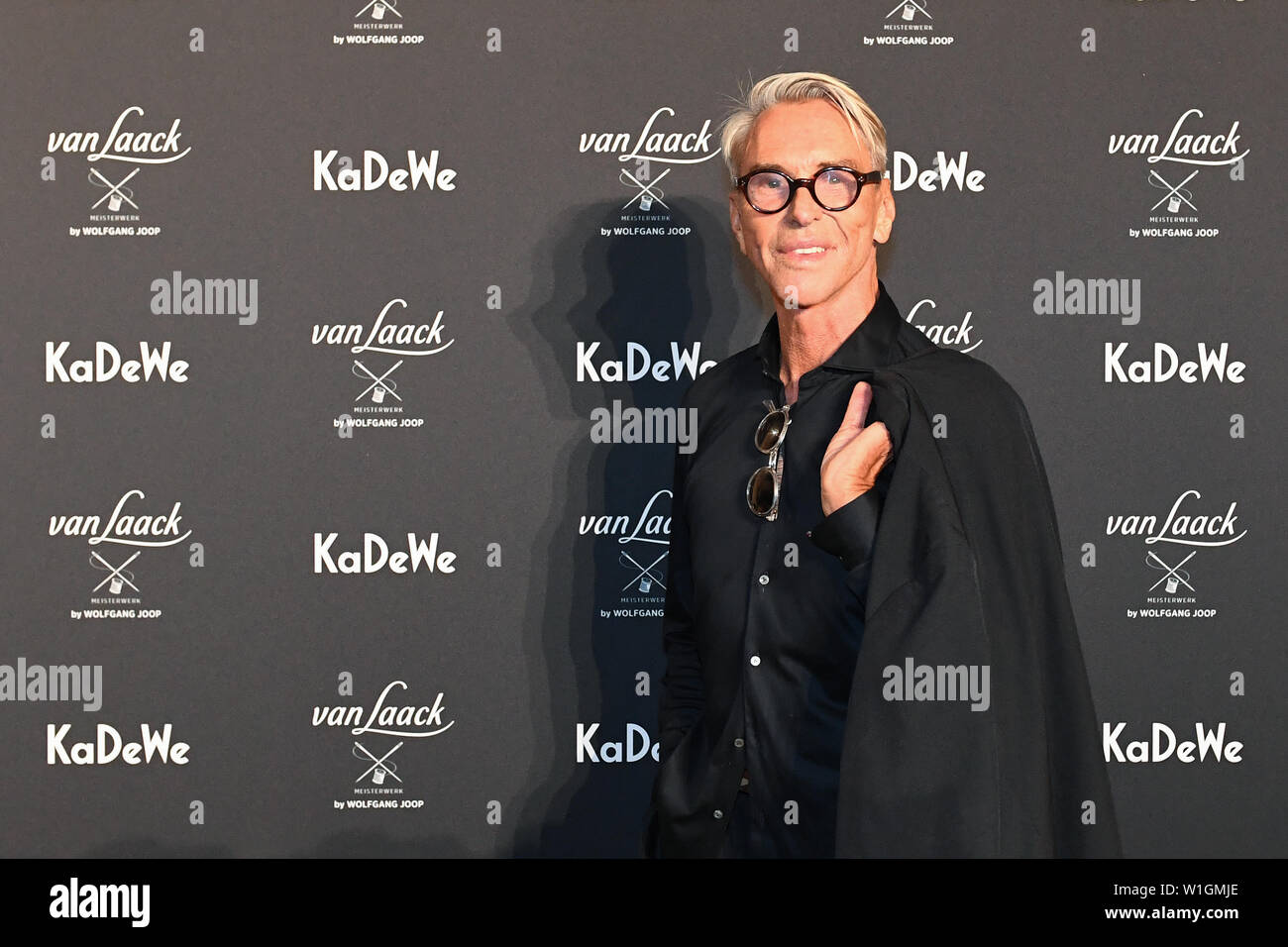 02 July 2019, Berlin: Designer Wolfgang Joop comes to his fashion show 