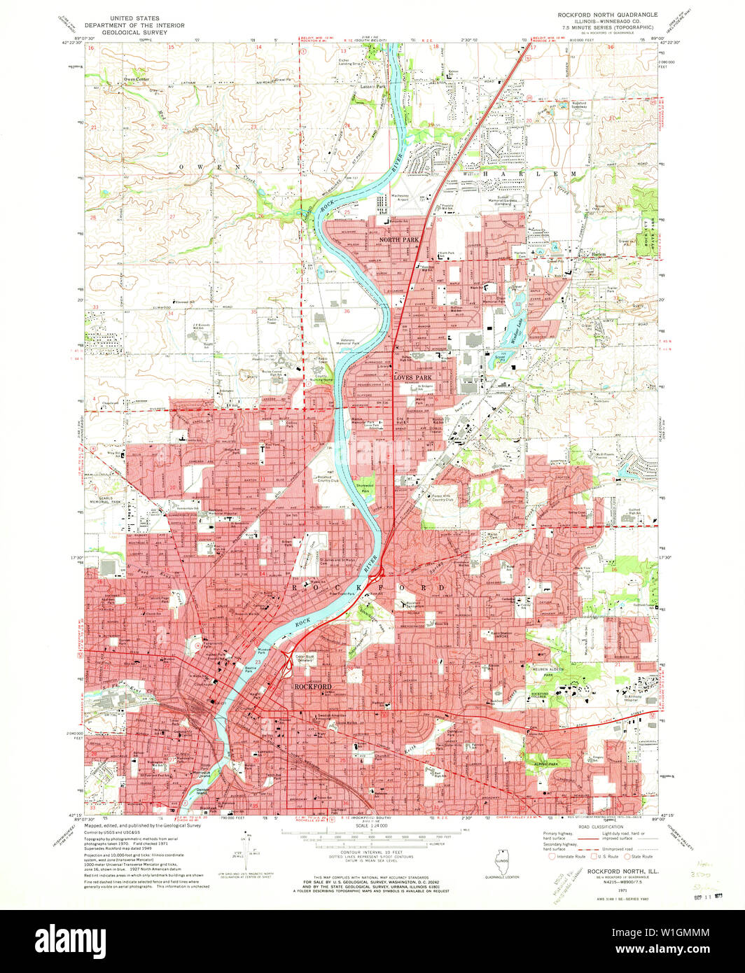 Map of rockford illinois hi-res stock photography and images - Alamy