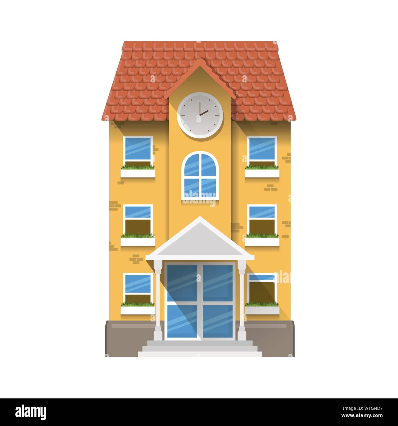 school building of primary isolated icon Stock Vector Image & Art - Alamy