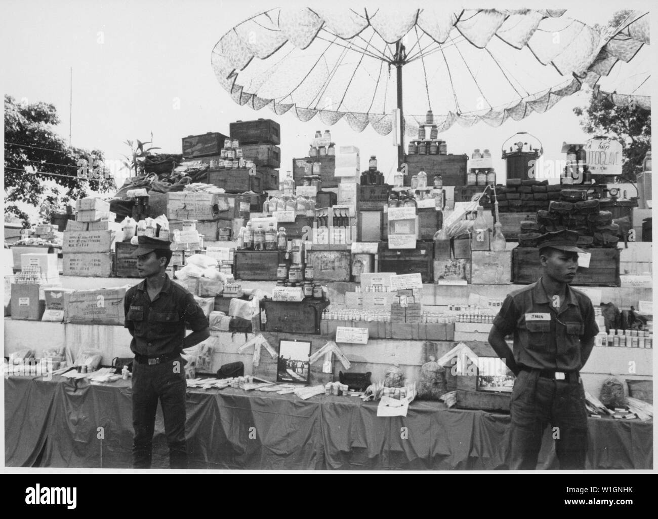 Medical supplies by the ton captured in cambodia include penicillin
