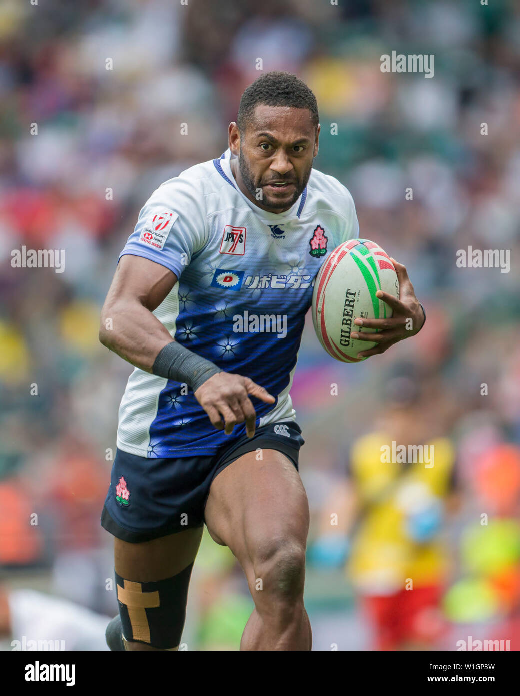 London, UK. 26th May, 2019. The penultimate tournament of the HSBC World Rugby Sevens Series on 25 and 26 May 2019 in London (GB). Lote Tuqiri (Japan, 2). Credit: Jürgen Kessler/dpa/Alamy Live News Stock Photo