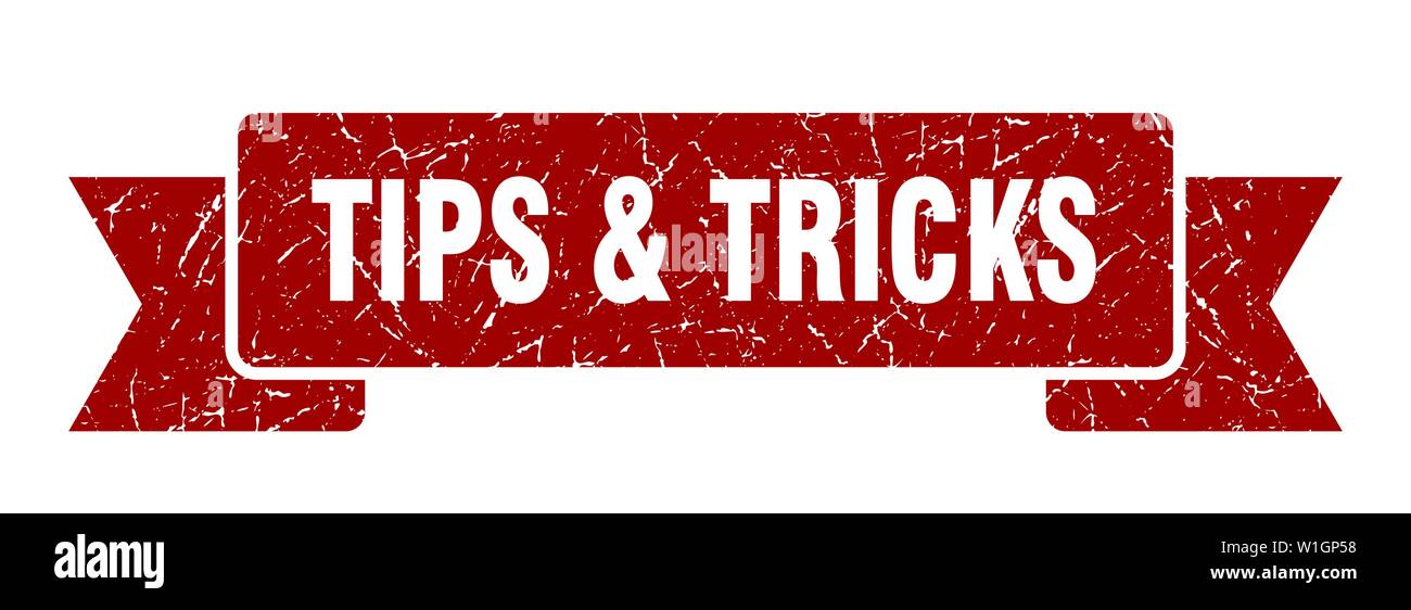 tips & tricks grunge ribbon. tips & tricks sign. tips & tricks banner Stock Vector