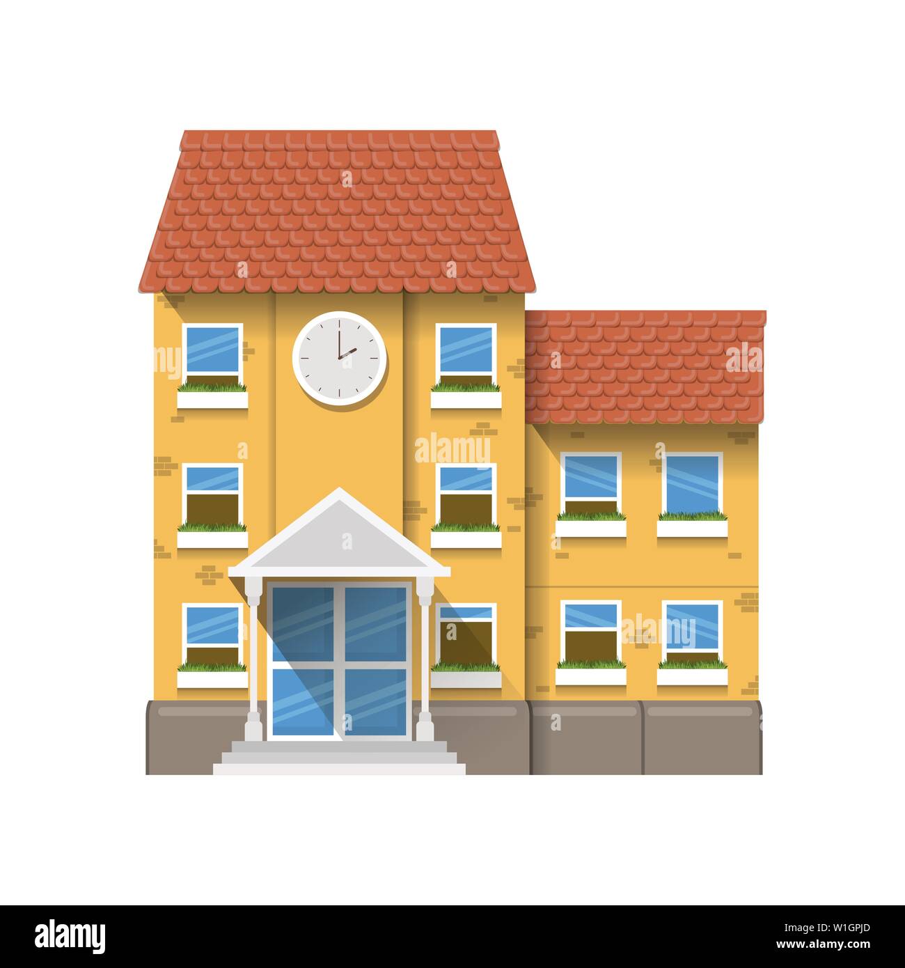 school building of primary isolated icon Stock Vector Image & Art - Alamy