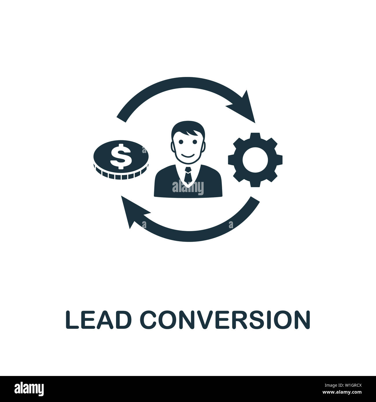 Lead Conversion icon symbol. Creative sign from crm icons collection ...