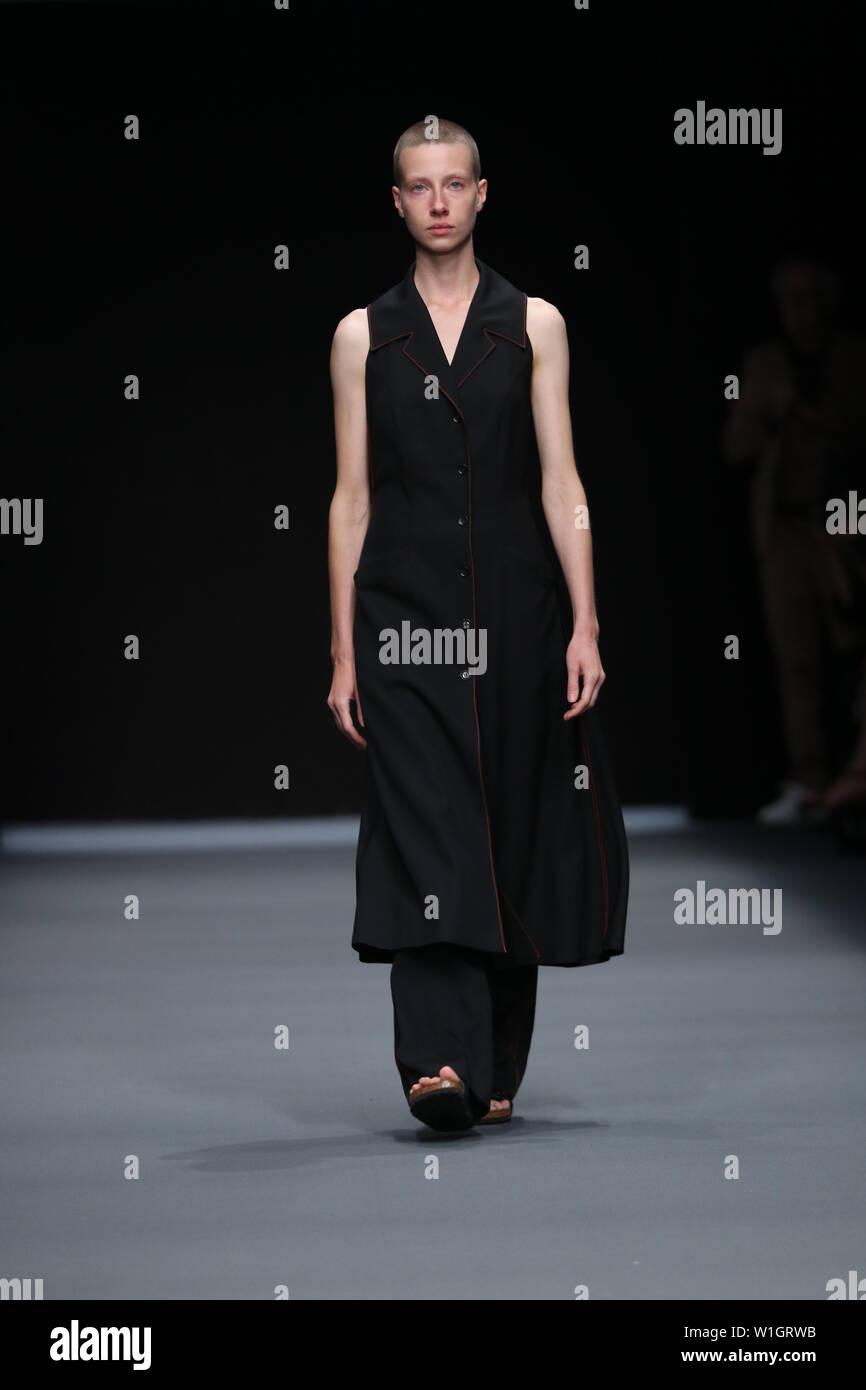 Models walk the runway at the Richert Beil show during the Mercedes ...