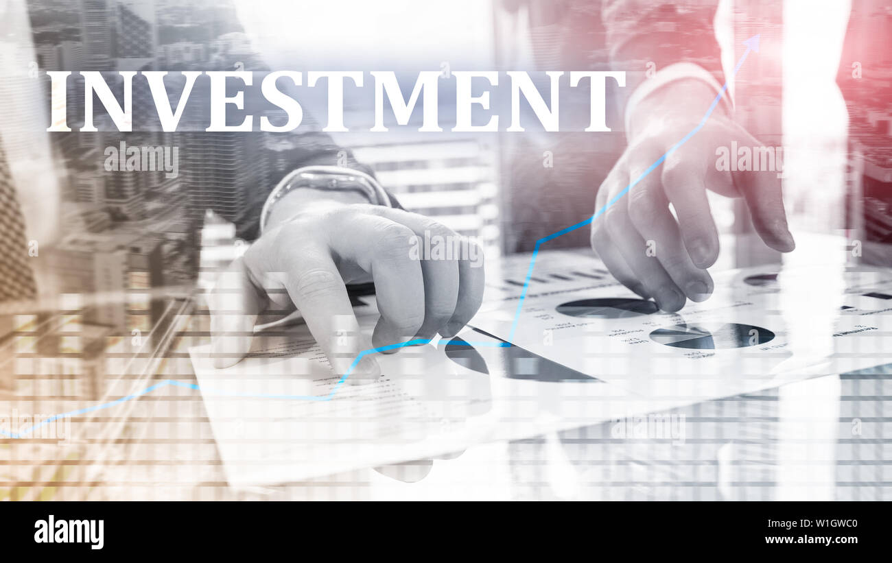 Investment, ROI, financial market concept. Stock Photo