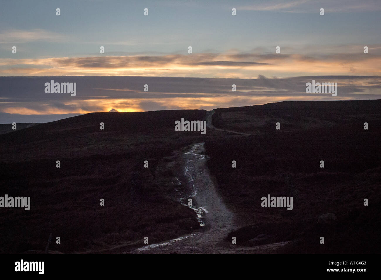 travel sunset landscape water Stock Photo - Alamy