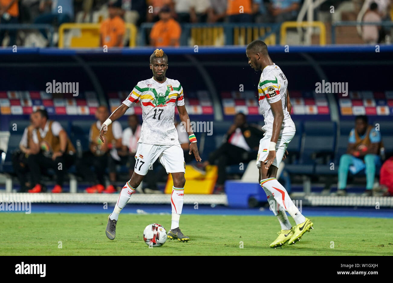 Ismailia, Egypt. 2nd July, 2019. Falaye Sacko of Mali during the 2019 African Cup of Nations match between Angola and Mali at the Ismailia Stadium in Ismailia, Egypt. Ulrik Pedersen/CSM/Alamy Live News Stock Photo