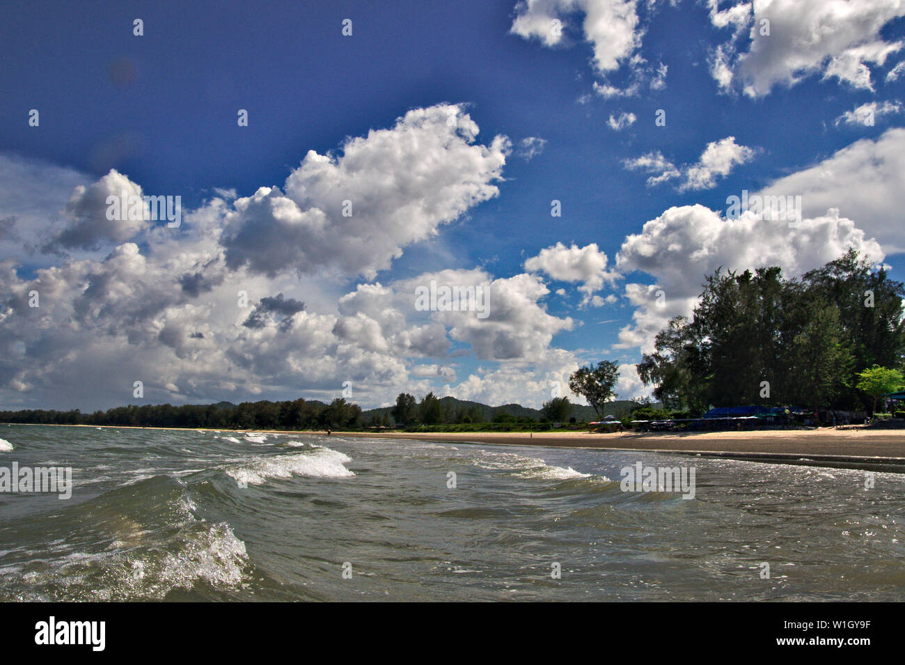 Cloudy sky in Thailand, sea paradise in Huahin Stock Photo