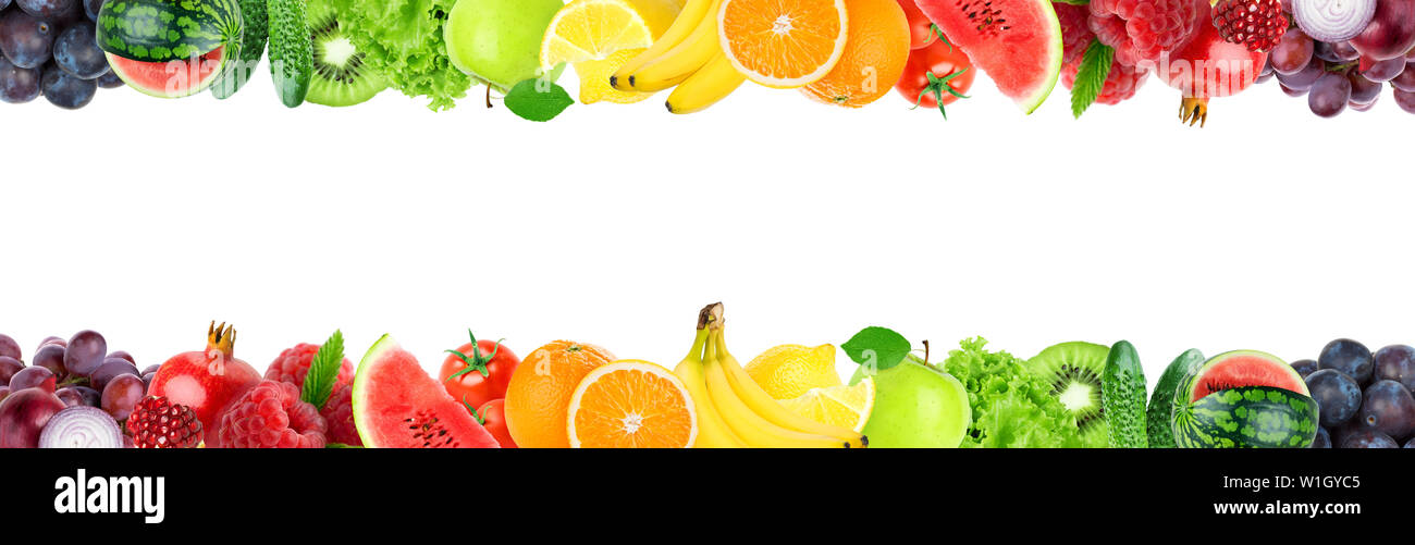 Collage of mixed fruit and vegetable. Fresh color fruits and vegetables  Stock Photo - Alamy