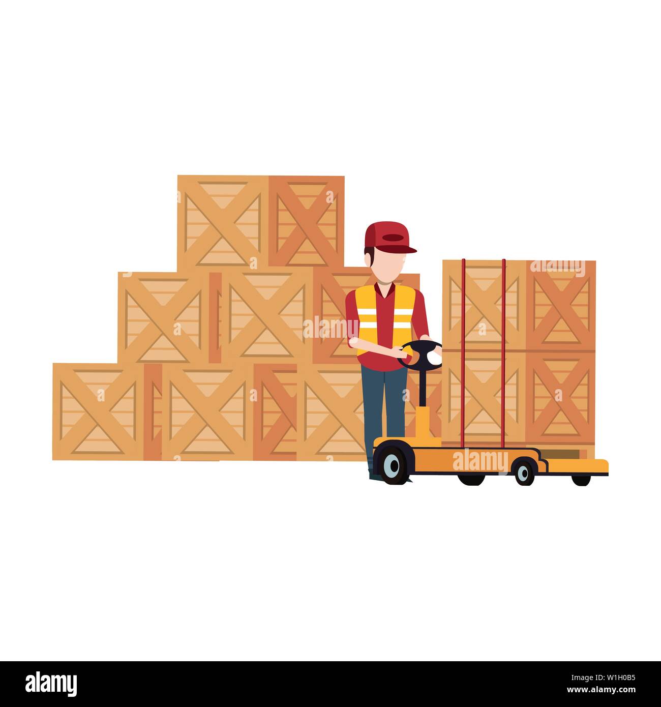 Warehouse worker logistics job concept Stock Vector Image & Art - Alamy
