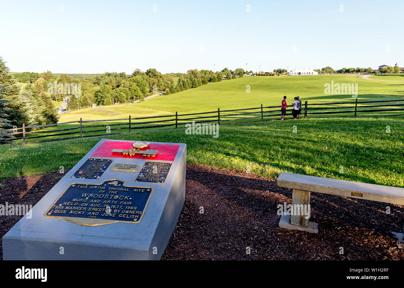 The Memorial Stone at The Site of The Woodstock Festival At Bethel