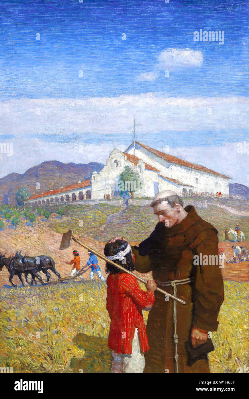 A California Mission by NC Wyeth Stock Photo