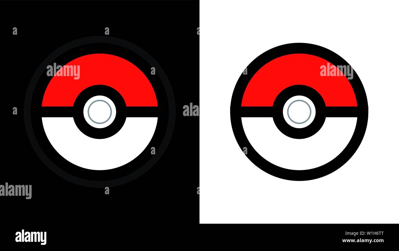 Pokeball Vector Pokeball Symbol Clipart (Instant Download) 