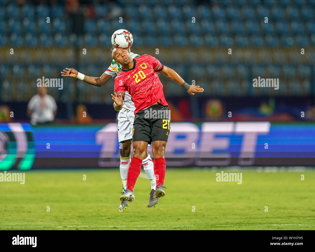 Ismailia, Egypt. 2nd July, 2019. Wilson Bruno Naval Da Costa Eduardo of Angola during the 2019 African Cup of Nations match between Angola and Mali at the Ismailia Stadium in Ismailia, Egypt. Ulrik Pedersen/CSM/Alamy Live News Stock Photo