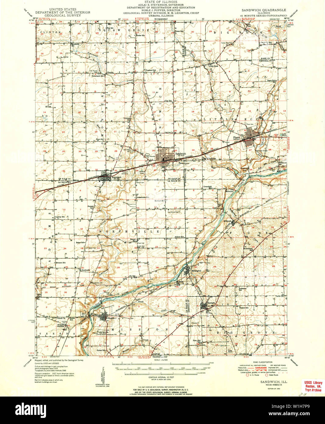 Sandwich illinois map hires stock photography and images Alamy