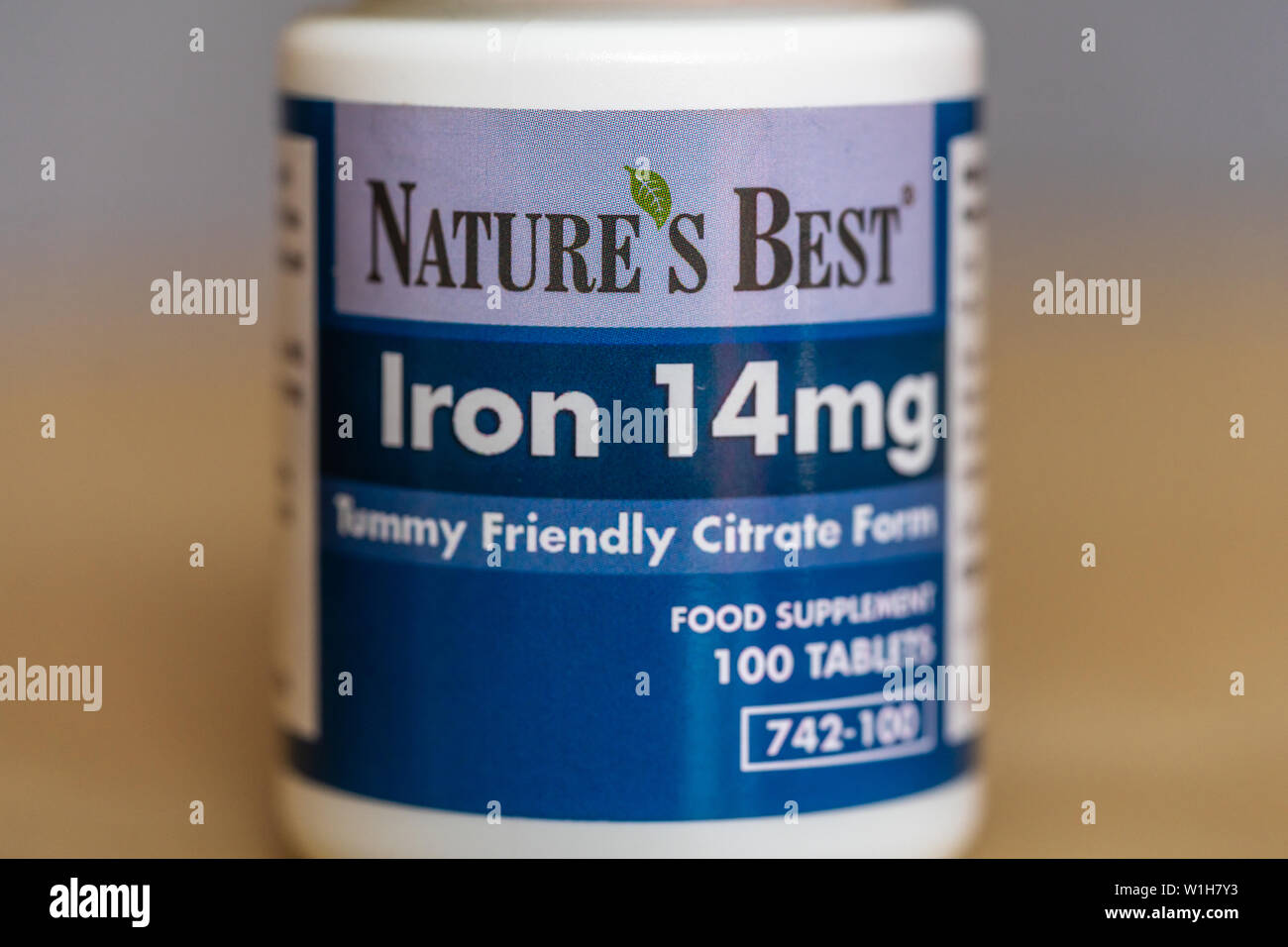Tummy friendly  14mg iron tablets by Nature's Best Stock Photo