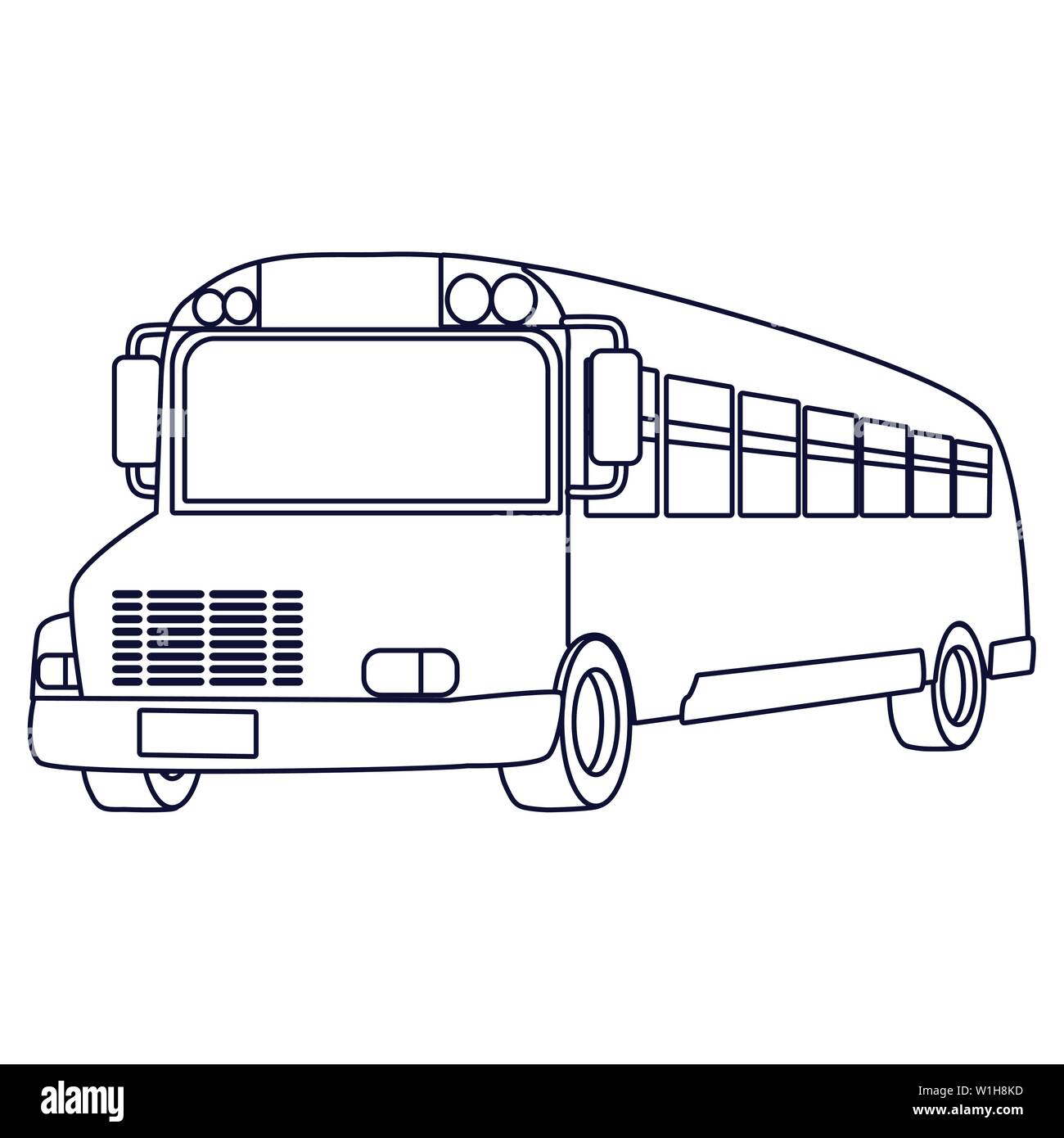 School Bus Transport On White Background Vector Illustration Stock Vector Image Art Alamy