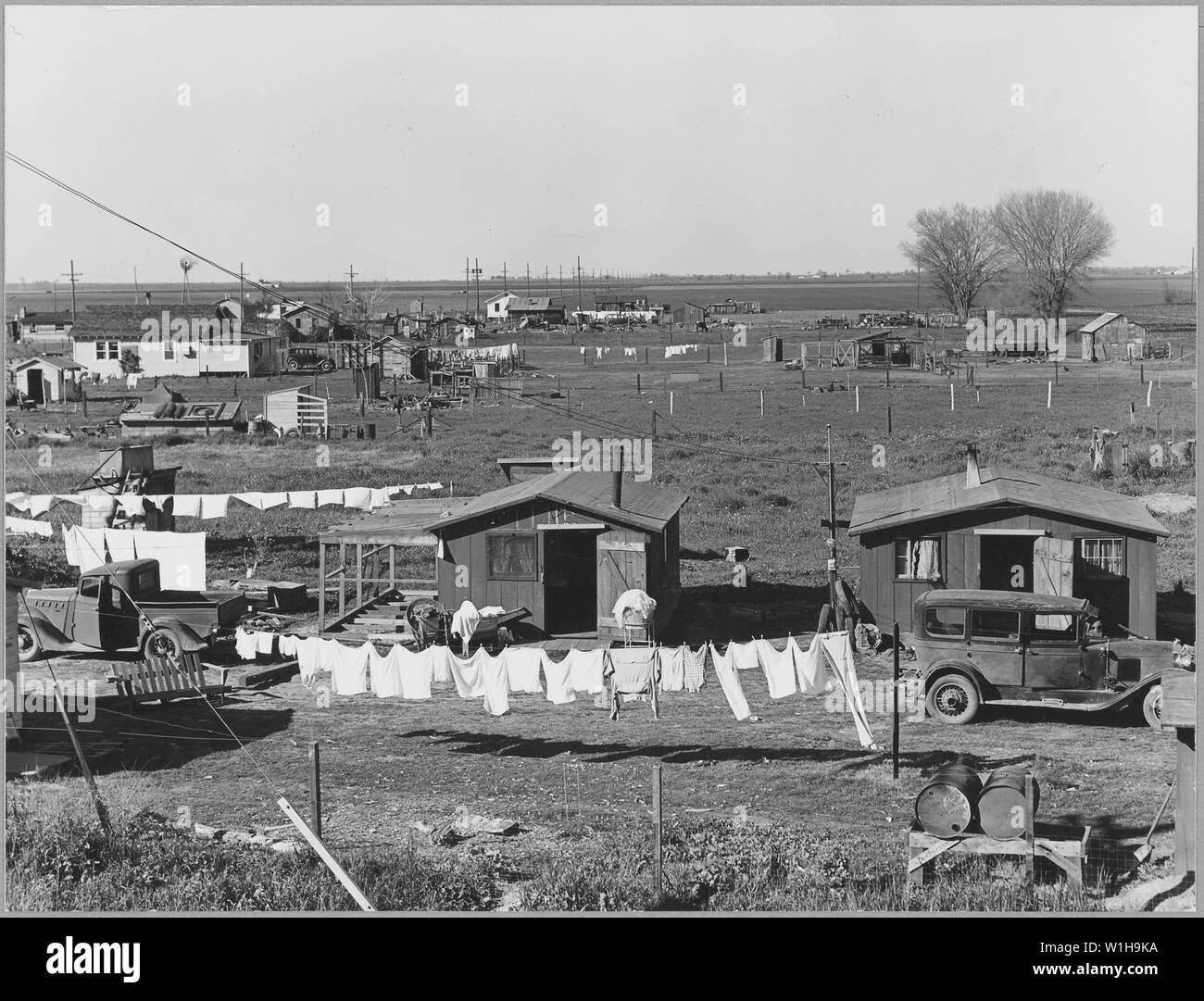 North of Sacramento, Sacramento County, California. Looking down from