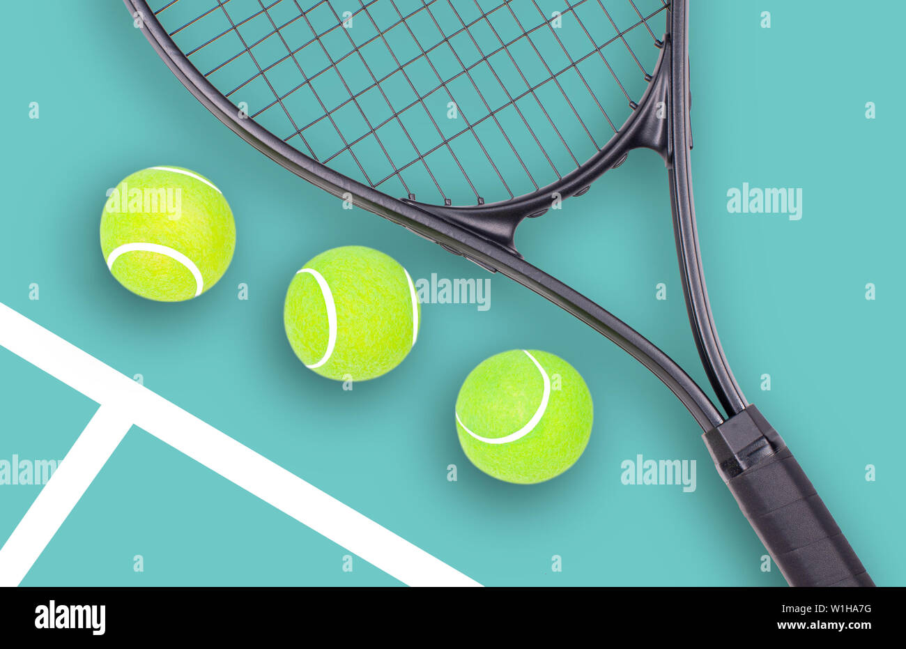 Tennis racket ball green hi-res stock photography and images - Alamy