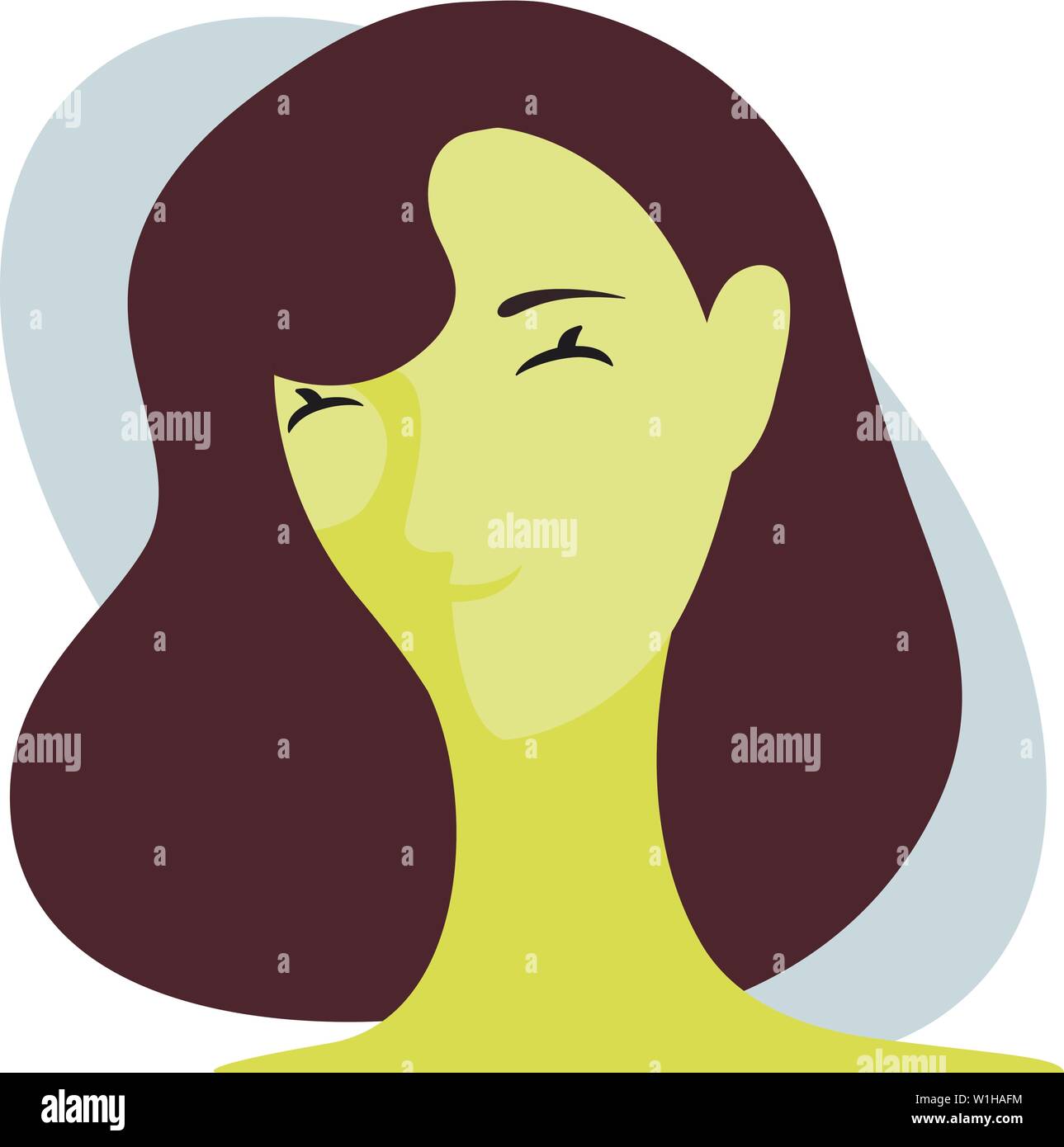 Woman Smiling Female Emotion Face Expression Cute Cartoon Character Stock Vector Image And Art 