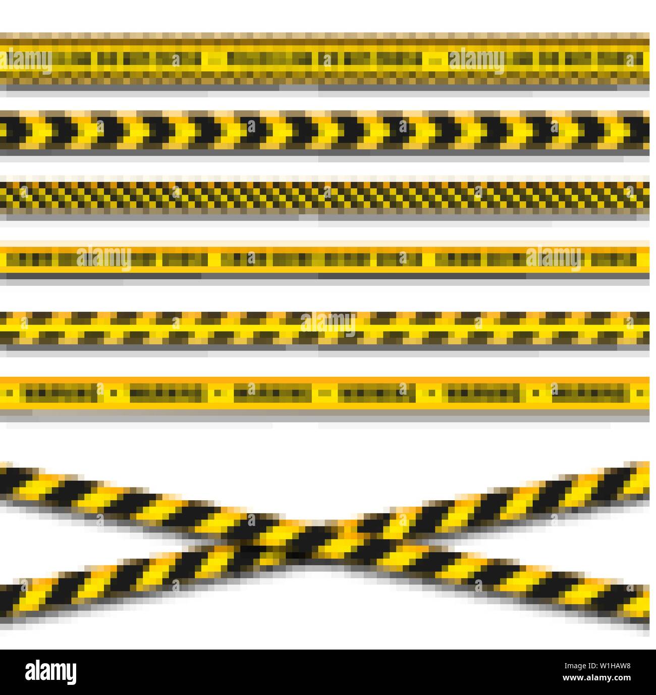 Yellow And Black Barricade Construction Tape. Police Warning Line ...