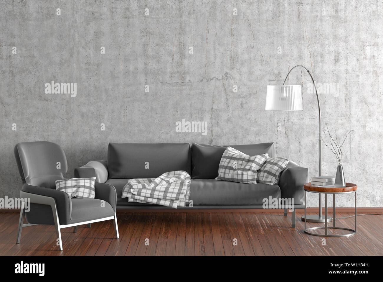 gray wood floor lamp