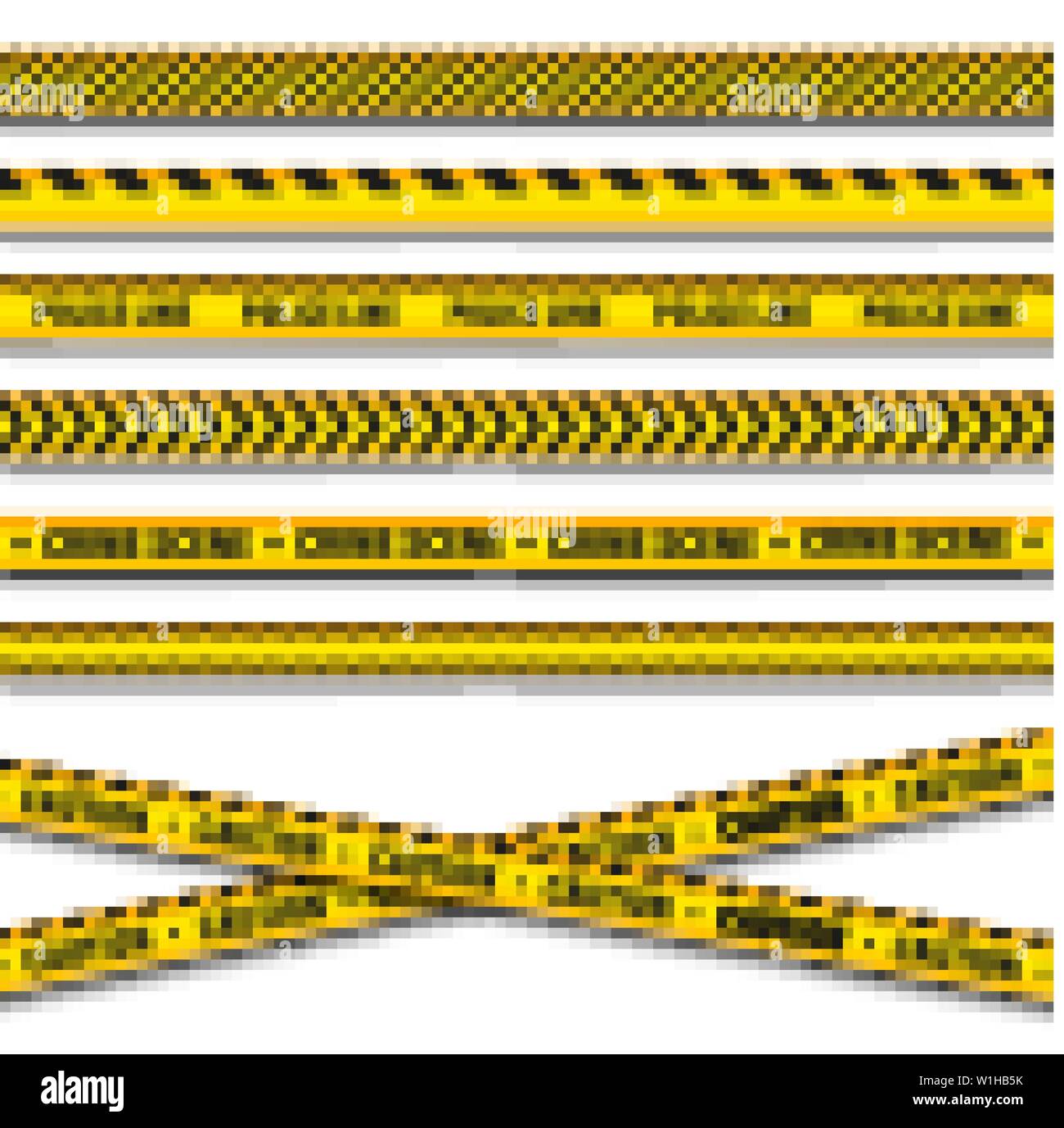 Yellow And Black Barricade Construction Tape. Police Warning Line ...