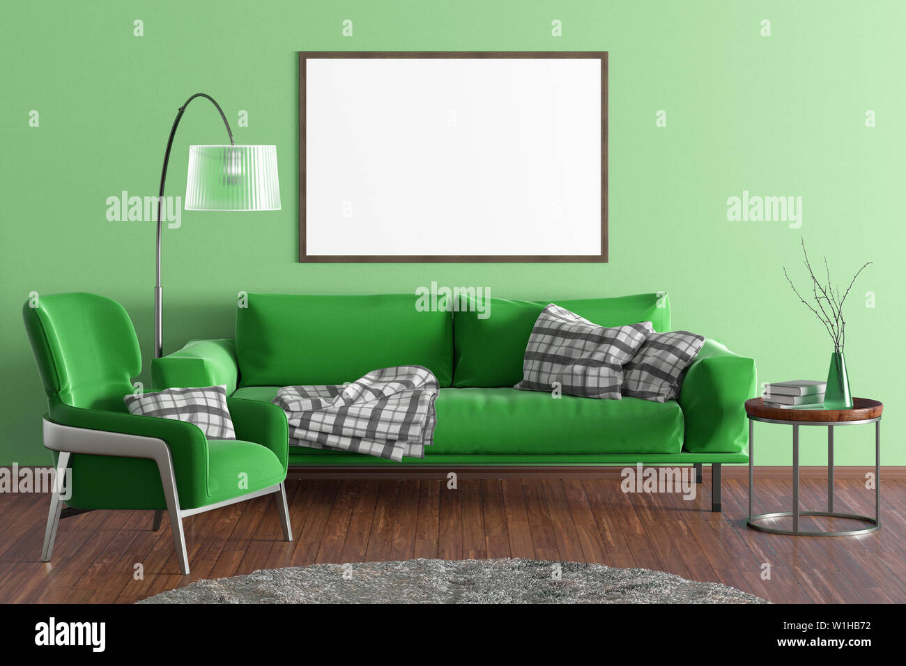 Green Leather Sofa High Resolution Stock Photography And Images Alamy