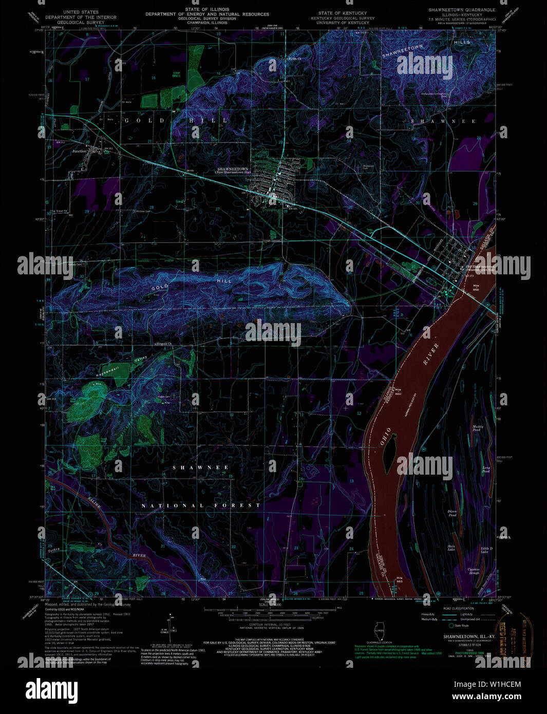 Map of shawneetown hires stock photography and images Alamy