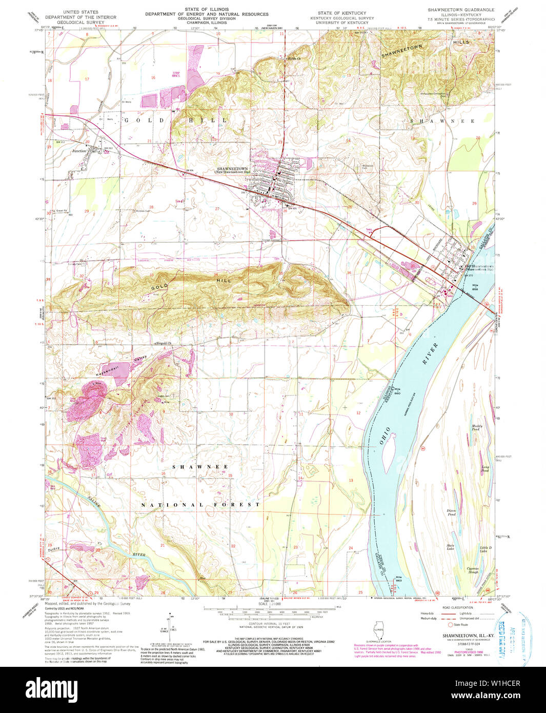 Map of shawneetown hires stock photography and images Alamy