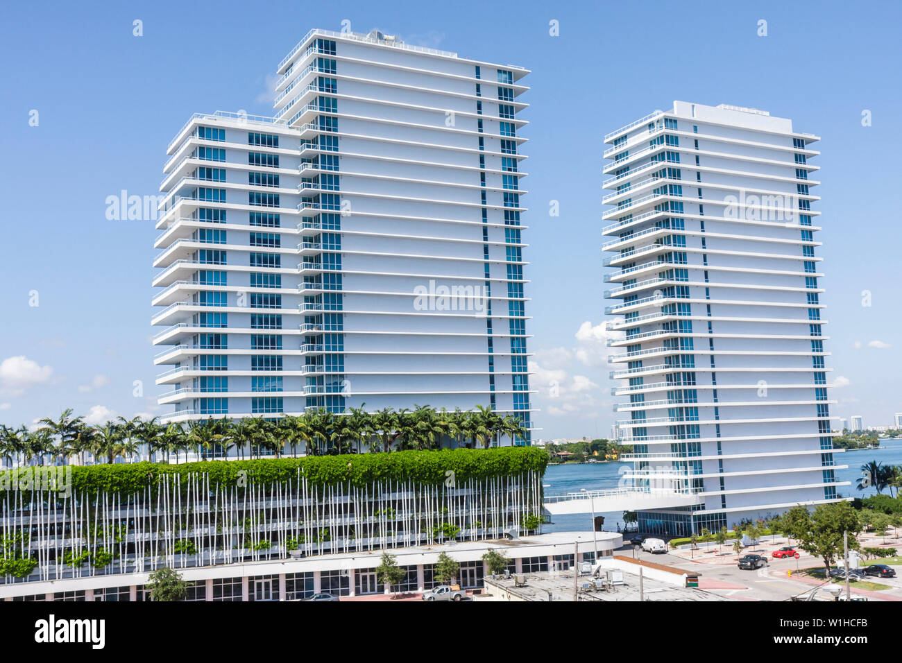 Miami Beach Florida,luxury,Bentley Bay South Condo,condominium residential apartment apartments building buildings housing,building,high rise skyscrap Stock Photo