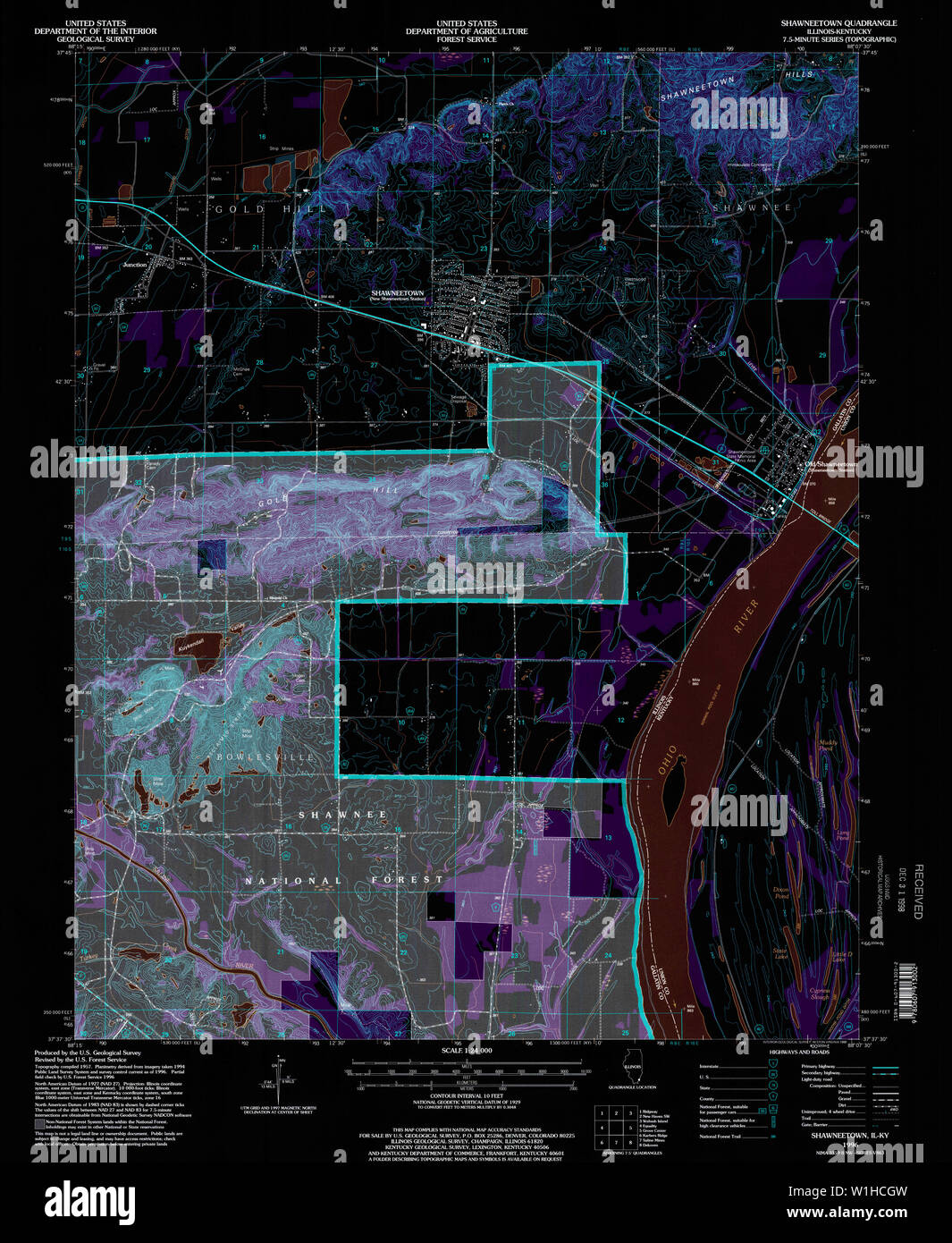Map of shawneetown hires stock photography and images Alamy