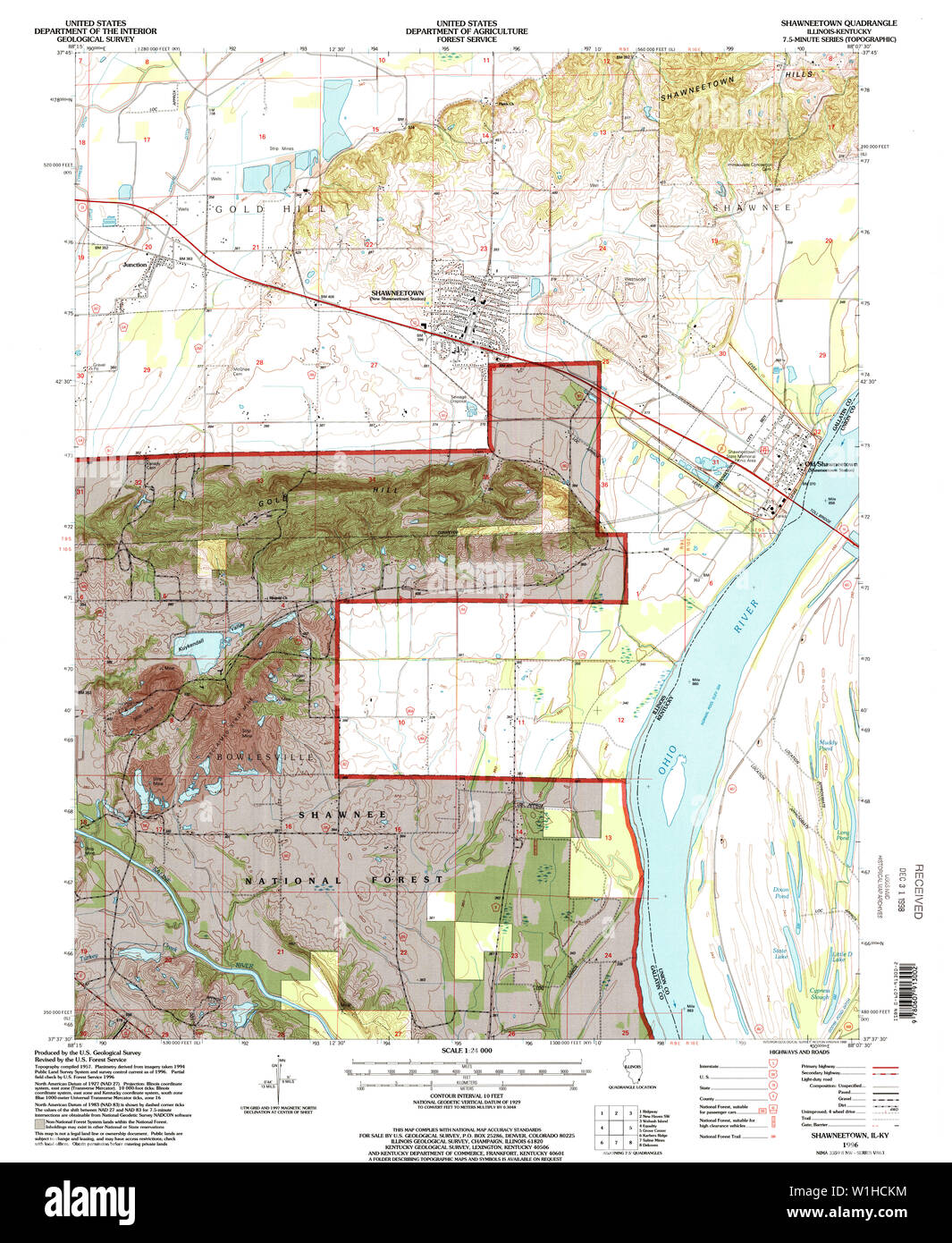 Map of shawneetown hires stock photography and images Alamy