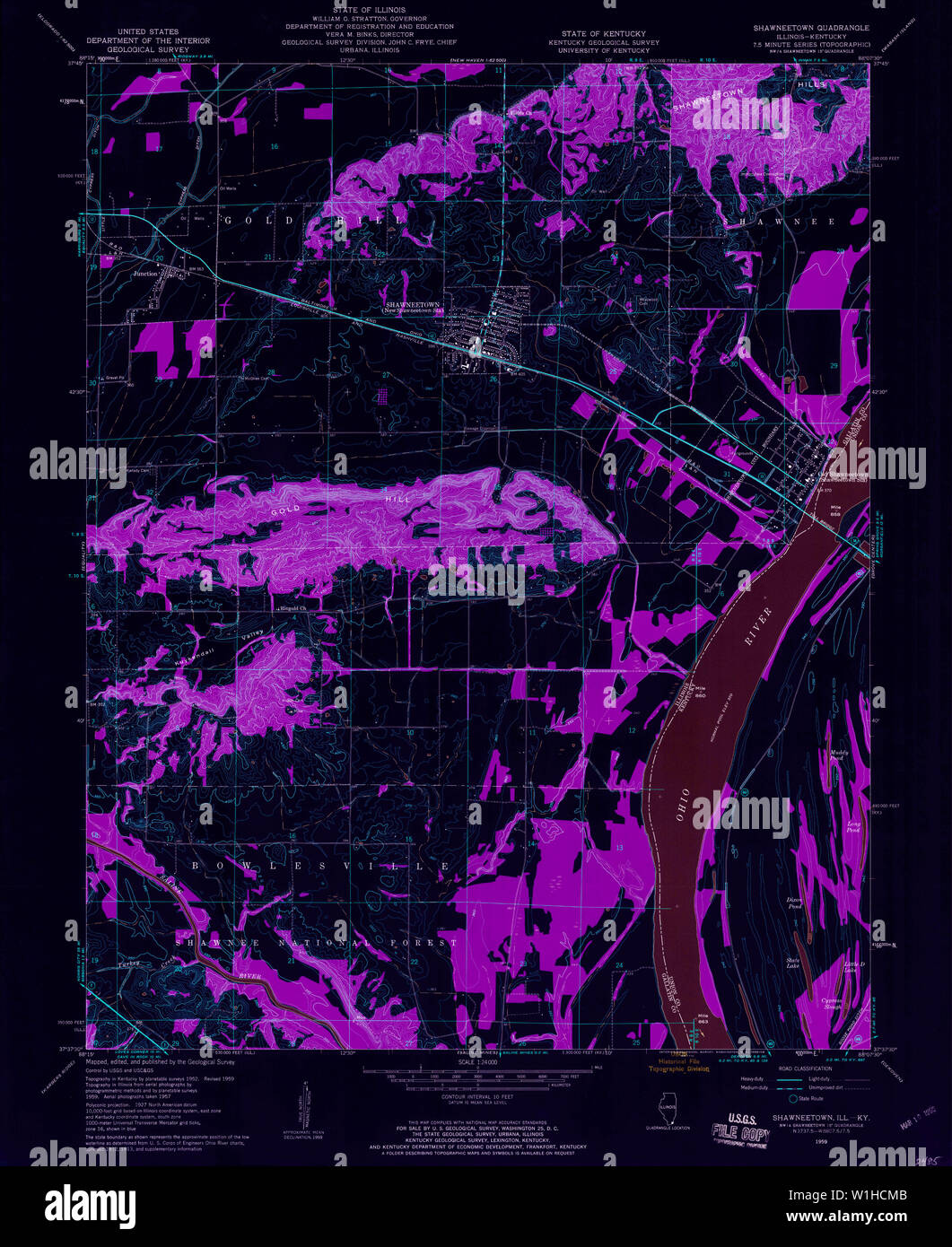 Map of shawneetown hires stock photography and images Alamy