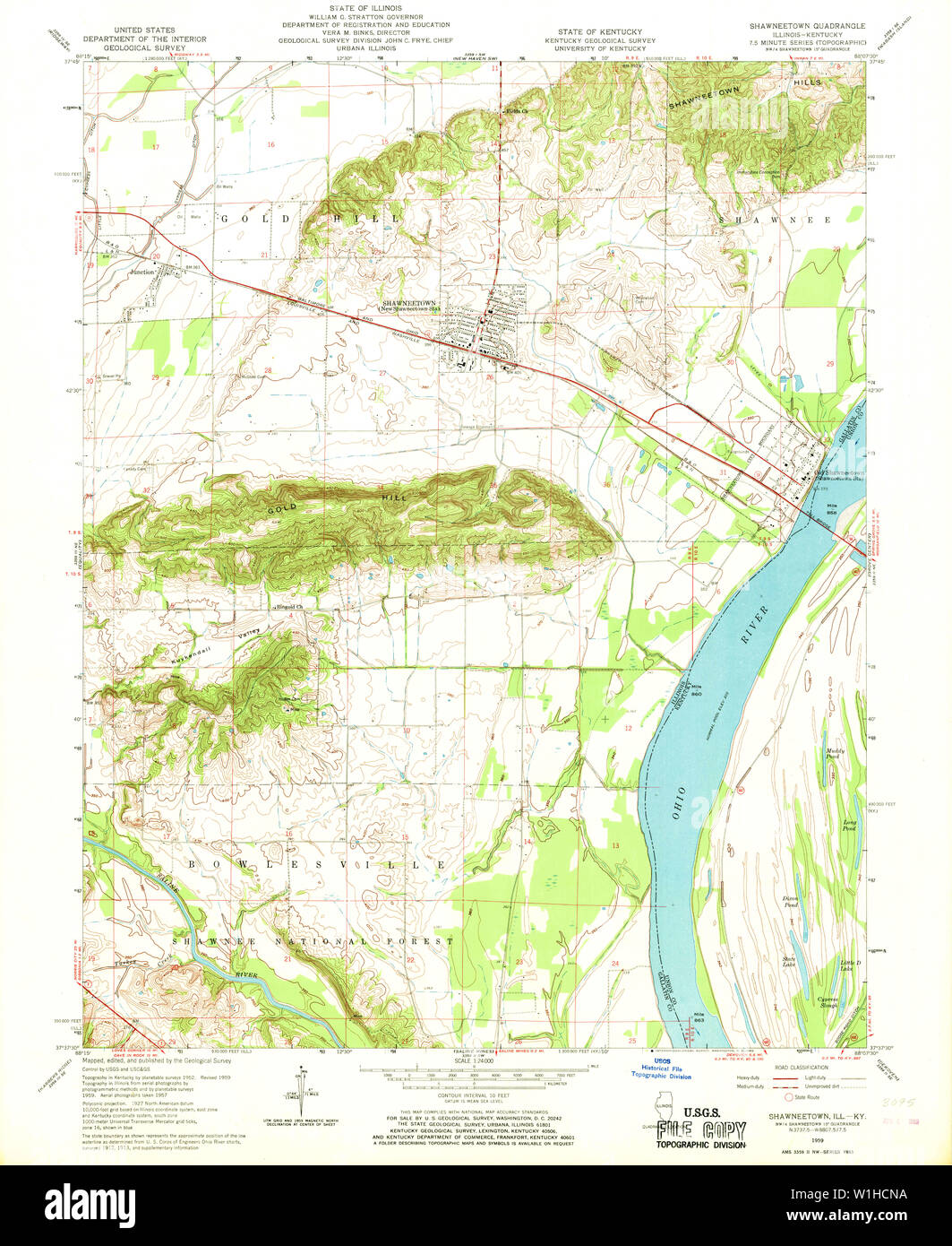Map of shawneetown hires stock photography and images Alamy