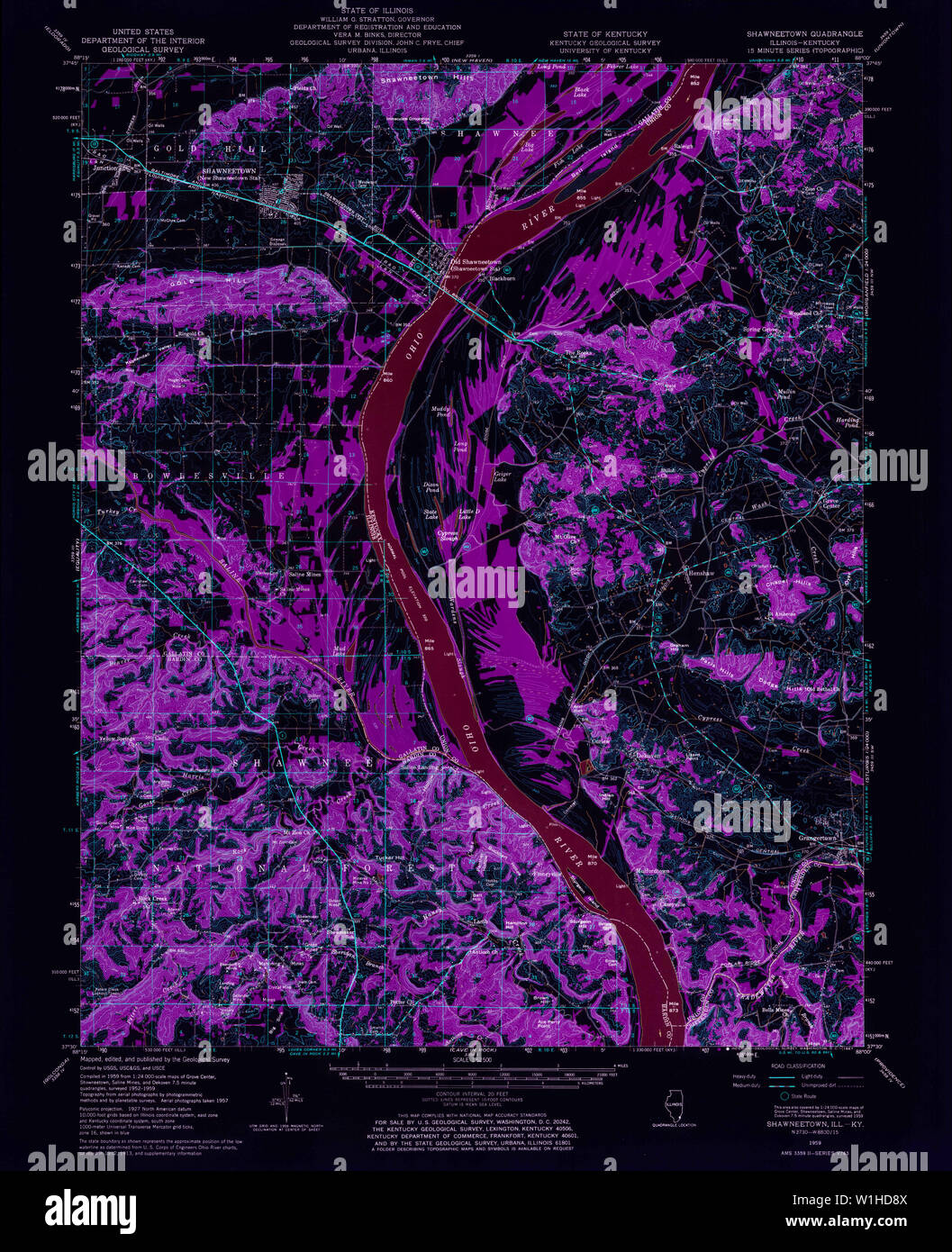 Map of shawneetown hires stock photography and images Alamy